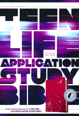 30399  --NLT Teen Life Application Study Bible, Pink Fields Indexed Leatherlike