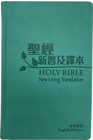 28034 中英聖經 - NLT/新普及譯本 標準本 ‧ 碧藍皮 ‧ 硬面 ‧ 銀邊CBT4840
