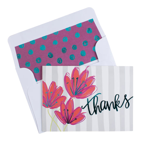 7020    盒裝謝卡  Note Card - Thanks  (Pack of 10)