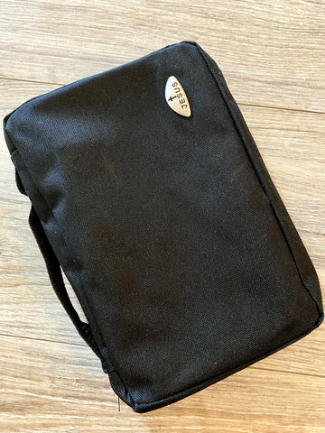 Jesus Cross Black Bible Cover (Small 小型)