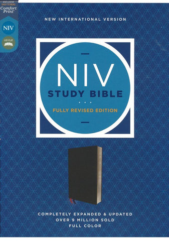 NIV Study Bible, Bonded Leather, Black