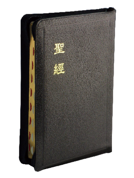 23271 大字聖經- 和合本神版金邊拉鍊索引黑色皮面CU97AZTI (特