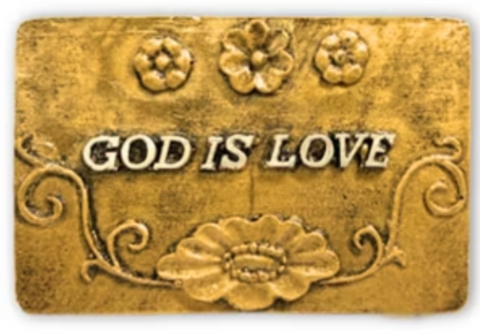 154B 經文銅牌 - God is love (神就是愛)