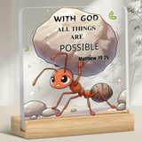 31381 2D Flat, 1pc Religious Ant Acrylic Desk Decor