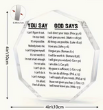 31383 [2D Flat] 1pc, Acrylic Inspirational Bible Verse Sign