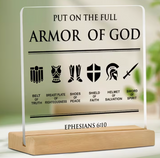 31385 2D Flat, 2D Flat Acrylic Desktop Decoration (Ephesians 6:10-17)