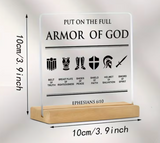 31385 2D Flat, 2D Flat Acrylic Desktop Decoration (Ephesians 6:10-17)