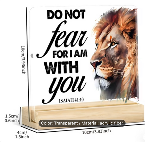 31386 2D Flat, 2D Flat Acrylic Desktop Decoration(Isaiah 41:10)