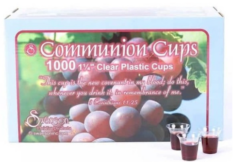 8225 Communion-Cup-Disposable w/Cross-1-1/4" (Pack of 1000) 聖餐杯 (預購品)