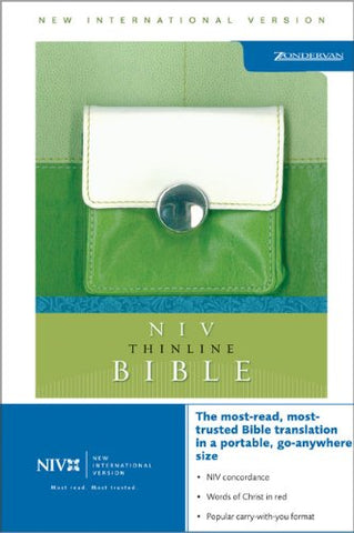 NIV Thinline Bible, Leathersoft, Green with Pocket