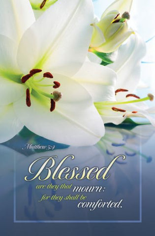 U2242  喪禮節目單  Funeral Bulletin - Blessed Are They That Mourn 馬太福音 5:4   (Package of 100)