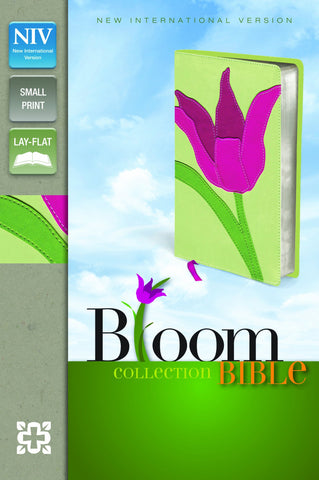 NIV Bloom Collection Bible, Compact, Leathersoft, Red/Green, Red Letter Edition