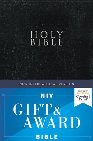 NIV Gift and Award Bible, Leather-Look, Black, Comfort Print