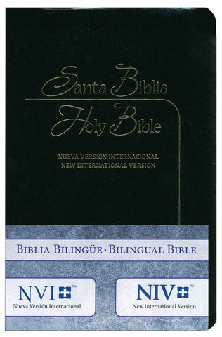 Biblia bilingue NVI/NIV, piel imit., negra (NVI/NIV Bilingual Bible, Black Imit. Leather) 西班牙英文對照聖經