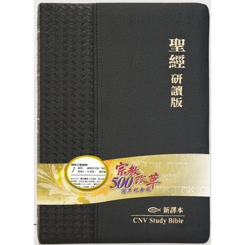 26556   聖經 - 研讀版新譯本 CNV Study Bible / 黑色真皮金邊 (L24TS01Y)