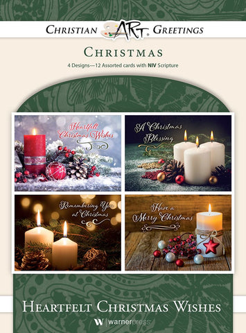 聖誕盒卡  (12張)   Christmas Boxed Cards - Heartfelt Christmas Wishes NIV  (12 per box)