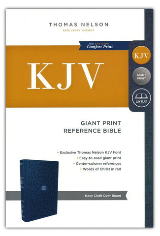 KJV Giant Print Reference Bible, Blue, Hardcover