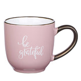 MUG607  Be Grateful Ceramic Mug in pink