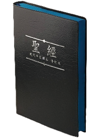 29659   現代中文譯本修訂版.  中型 . 橫排型 . 膠面 . 藍皮藍邊 . 上帝版 TCVCS62PBU